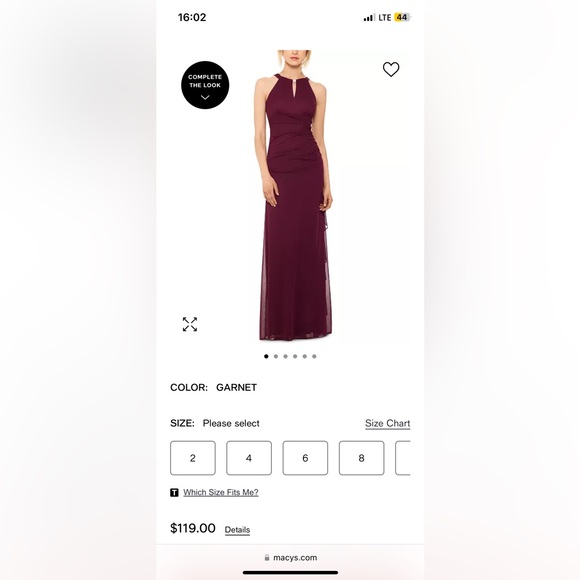 TEAL Betsy and Adam Ruched Halter Gown - Picture 4 of 4